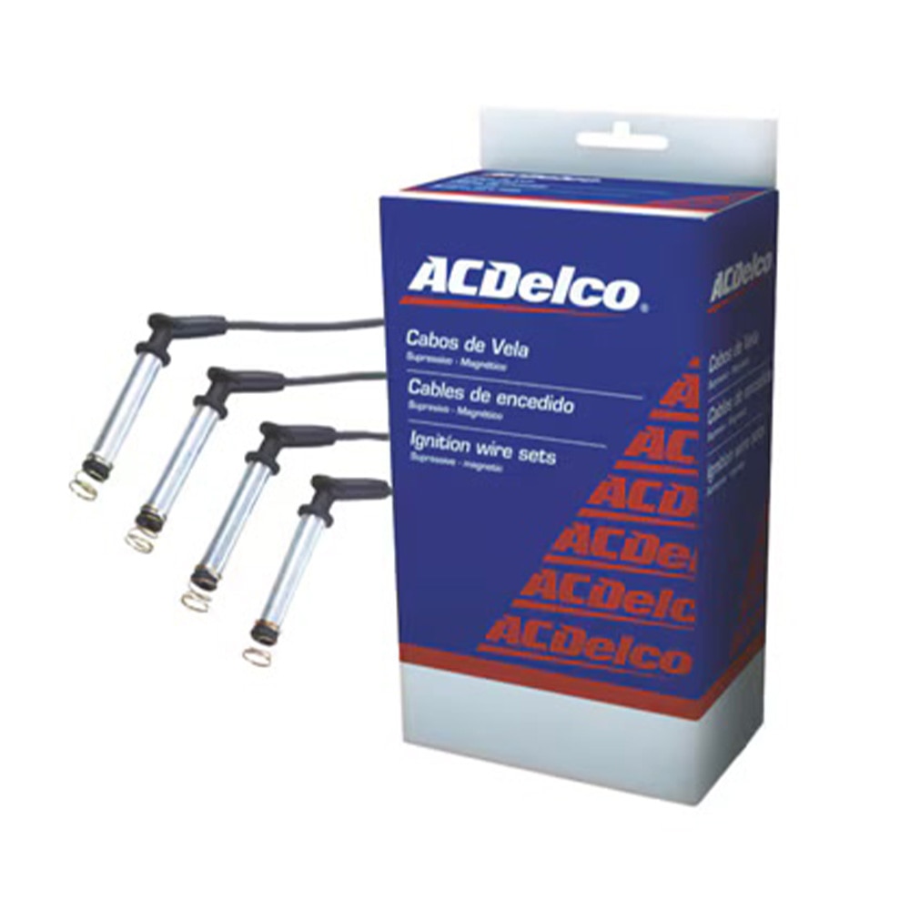 kit completo do jogo de velas e cabos originais acdelco na chevrolet metronorte colin